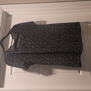 Loft, Floral Chiffon Sheer Blouse, sz L